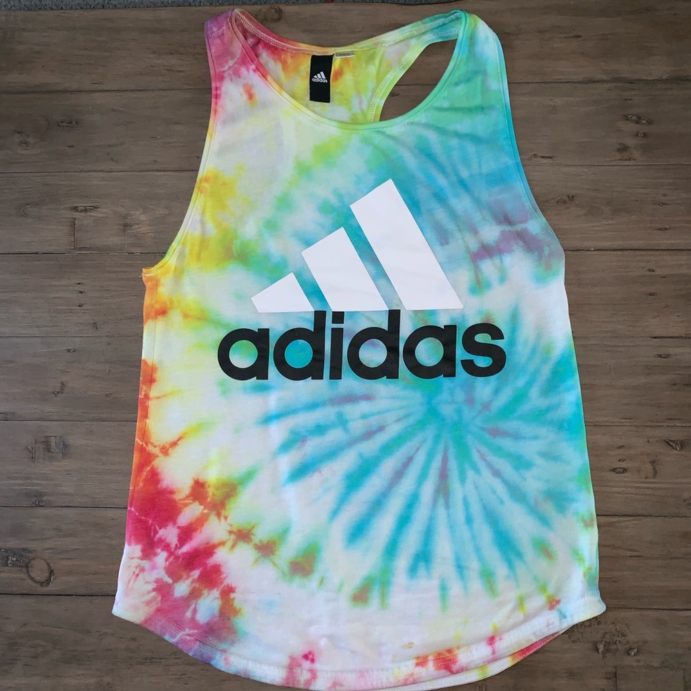 Tie dye adidas tank
